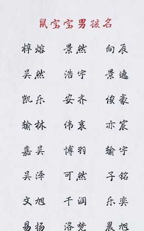 属鼠的男孩取名字大全,属鼠的取什么名字是最好的图3