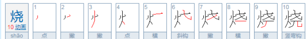 烧火的烧的拼音,烧烤的烧的拼音图1