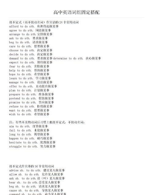 英语词组固定搭配大全,初中英语短语固定搭配总结大全图1