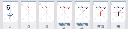 字的笔顺怎么写,字的笔顺图3