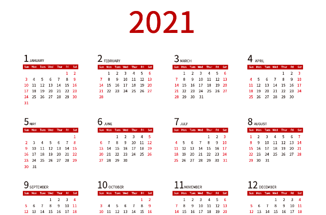 2022年日历表高清图图片