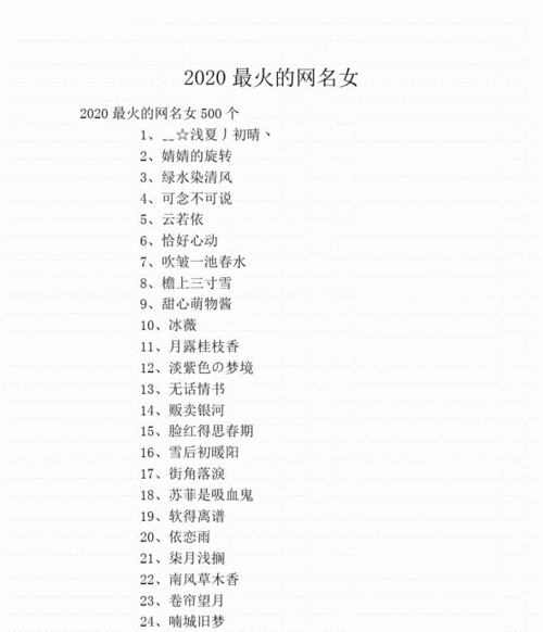 2020网名最新版,2020最火的网名带特殊符号可复制图2