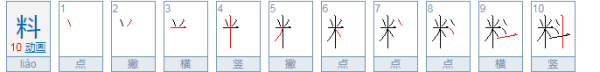 料的组词和拼音,料的偏旁是米还是斗图2