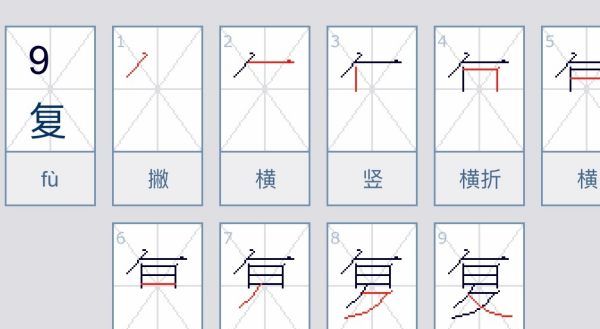 复的部首和笔画,复的部首再查几画再组词图2