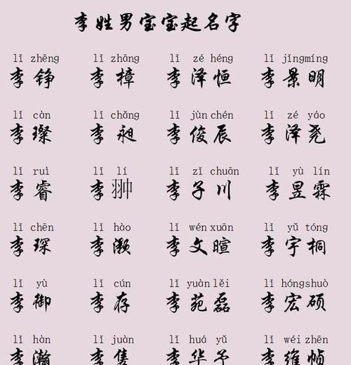 李姓男孩名字,姓李名字大全男孩子,超级好听图4