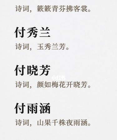 付姓女宝宝起名,姓付的女孩取什么名字好图3