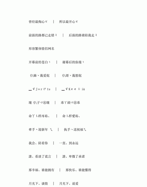 个性情侣网名繁体字,带符号的繁体字情侣网名诗意图2