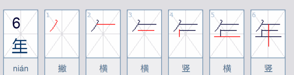 岁的笔顺笔画,岁字的笔顺图2