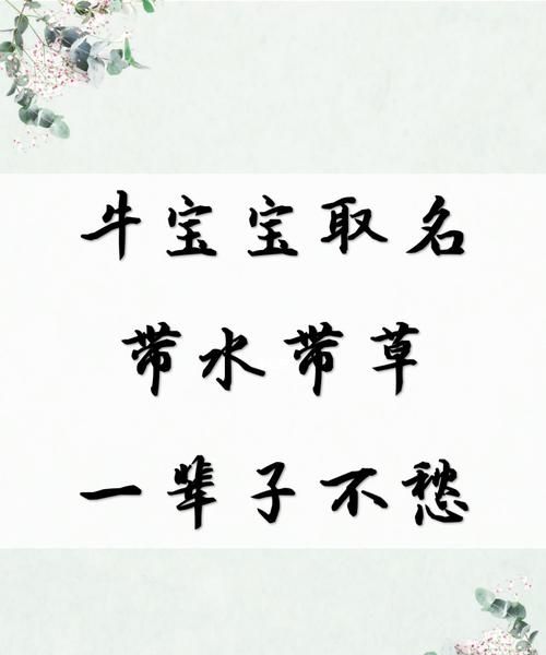 牛宝宝带水带木的名字,含水和木的名字大全集女孩图3