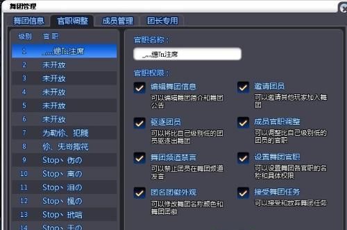 炫舞舞团职位名称,qq炫舞舞团商店怎么升级图1