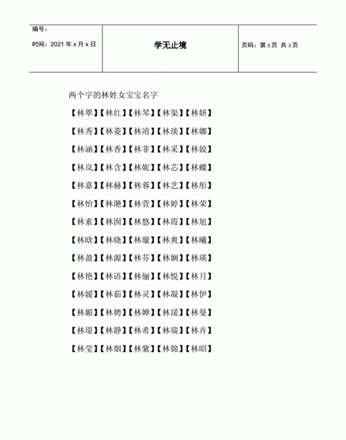 林姓女孩取名大全,独特好听姓林女孩名字三个字图3