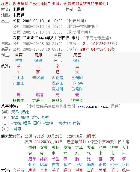 八字命盘查询免费,生辰八字查询表图2