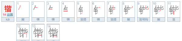 锴怎么读,锴字怎么读图1