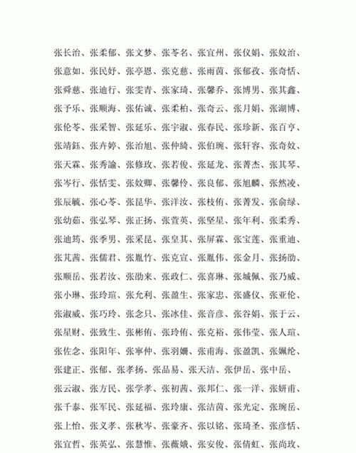 姓张的名字怎么取好听,姓张的好听的名字 听起来就好用的那种图1