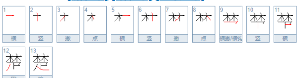 楚字组词和部首,楚字部首是什么偏旁图2