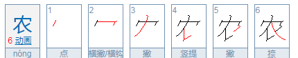 农的笔顺,农的笔顺和部首图2