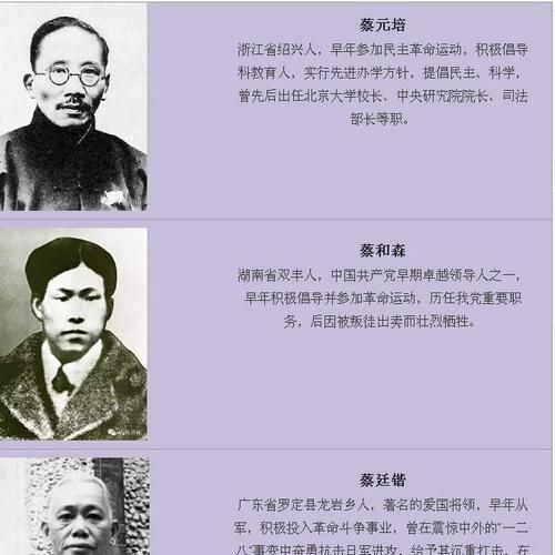 姓蔡的名人明星,姓蔡的历史名人有哪些?图2