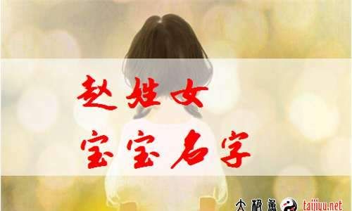 女孩赵姓名字大全,女孩姓赵取什么名字好寓意图1