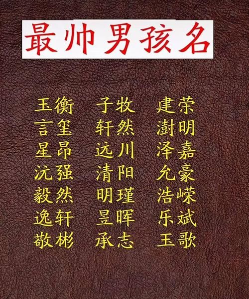 最新男宝宝取名,男孩起名字常用的字有哪些图1