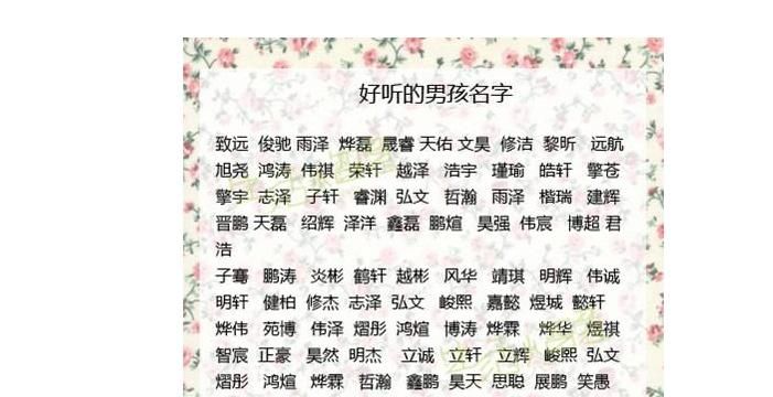 有意义的男孩名字,男孩取名字大全带寓意名字怎么起好听图1