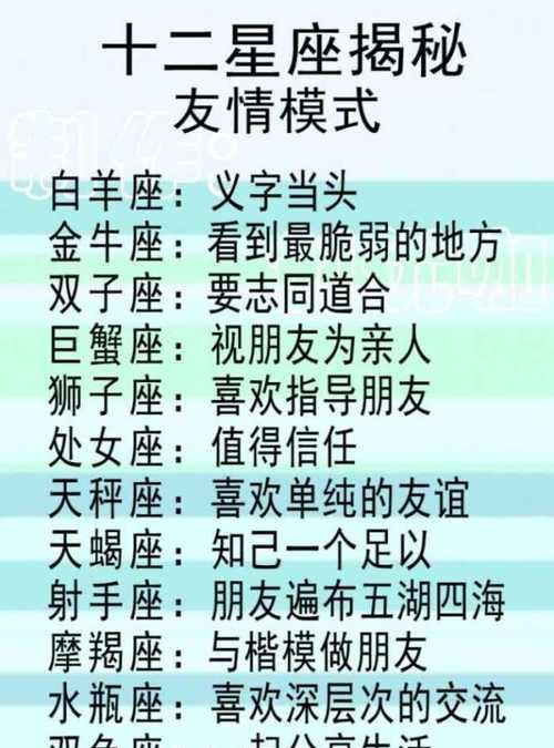 十二星座最佳朋友组合,十二星座成为最佳好友组合是什么图1