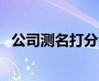 公司名称测试打分 免费测名字打分,免费公司测名网免费测名打分图1