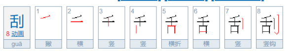 拂的组词和拼音部首,文中加引号的两个字拂刮能否调换位置?为什么图1