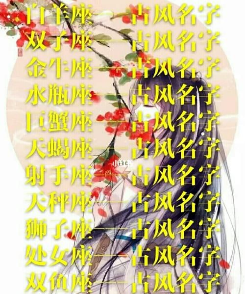 2星座唯美古风名字4个字女,12星座对应的古风名字四个字图1