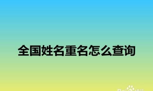 全国姓名重名查询官网,怎么查与自己同名同姓的人图2