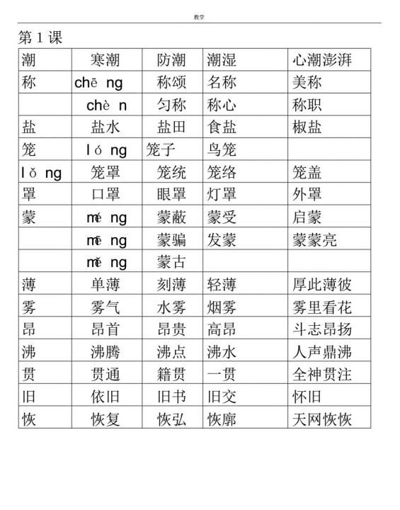 催组词四年级,四年级下册语文6课生字组词拼音图6