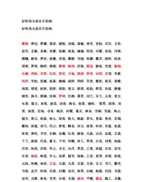 免费女孩名字库大全集,女孩好听的名字大全两个字图4