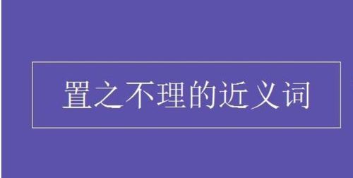 置之不理的近义词是什么,成语近义词大全一对及解析图2