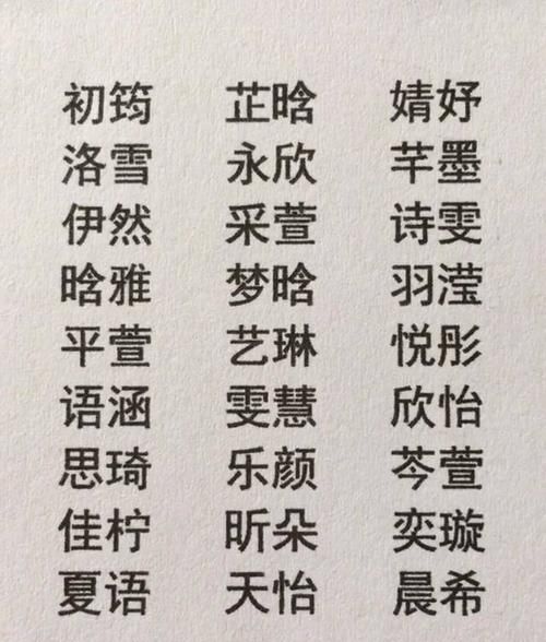 四个字女孩名字超好听,好听的女孩名字温婉大气图1