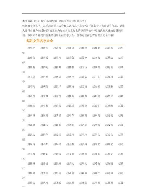 赵姓女孩名字大全202,好听的赵姓女孩名字大全图4