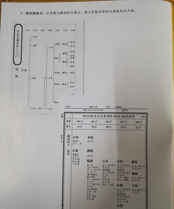 现代家谱简单样本,家谱格式样本图简单图7