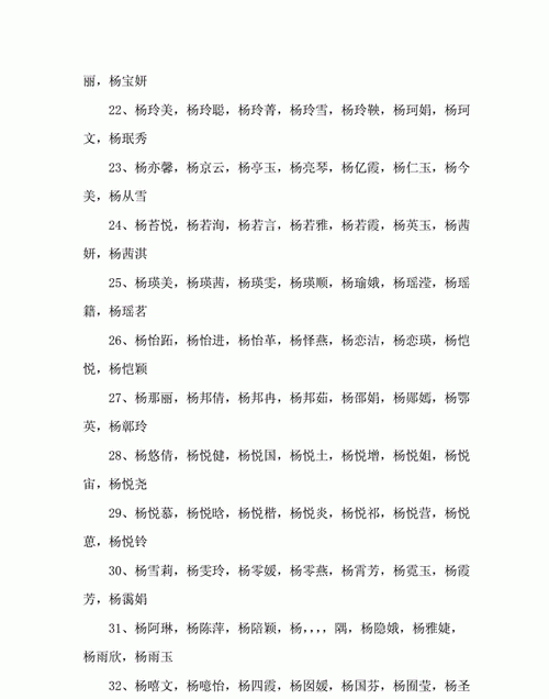 杨姓名字大全女孩202,杨姓女宝宝名字大全2023属兔图4