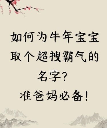 牛年宝宝取名字,牛年出生的宝宝取什么名字好听图1