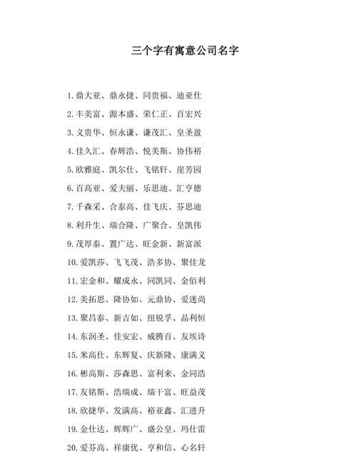 四个字有寓意公司名字,四个字的公司名字大全创意霸气图3