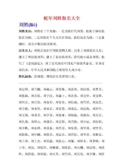 刘姓女孩名字大全集,刘什么名字好听女孩有内涵图4