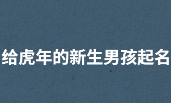 虎宝宝取名,男虎宝宝取名字最佳字图1