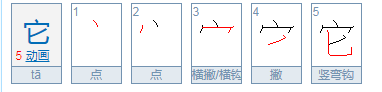 它的组词还有什么,它的组词有哪些的笔画图1