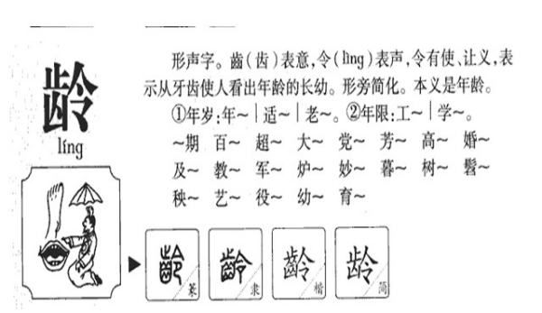 龄字组词,龄怎么组词怎么读图1