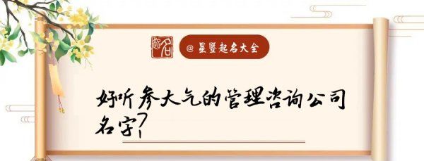 咨询公司取名字参考大全,教育咨询有限公司取名2个字图1