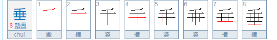 垂的部首,垂下来的垂的部首是什么图1